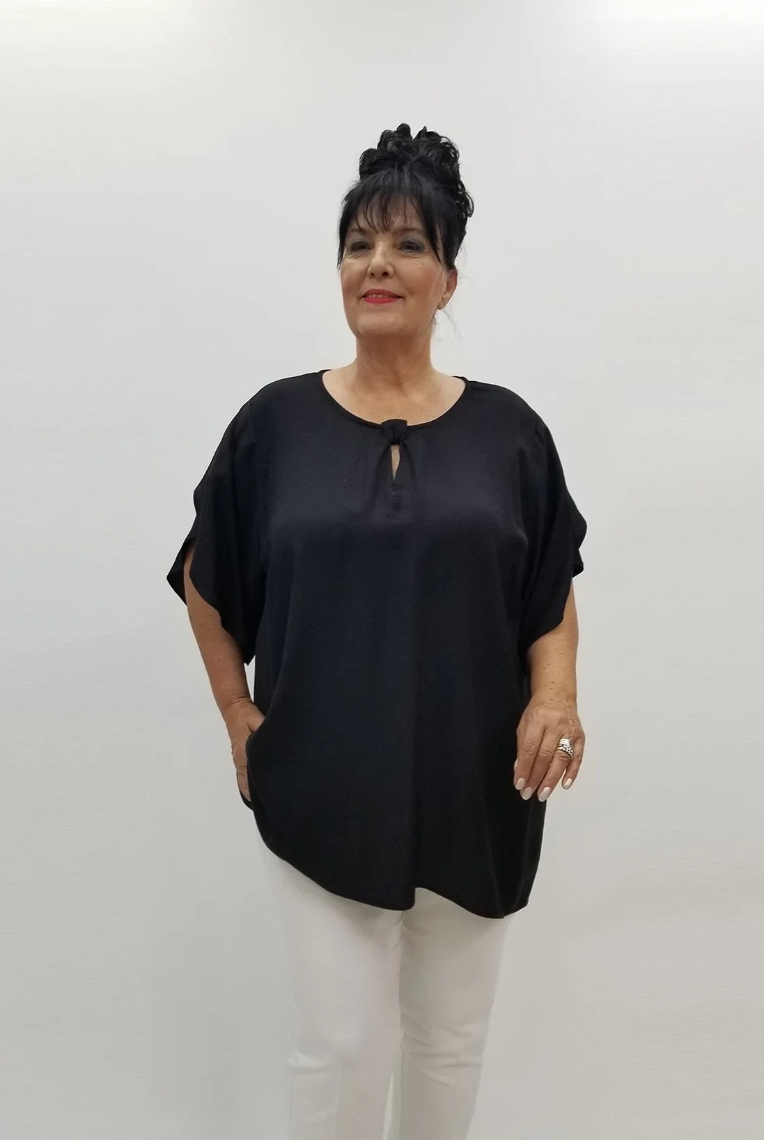 Miraggio Büyük Beden Bluz 99789 SİYAH