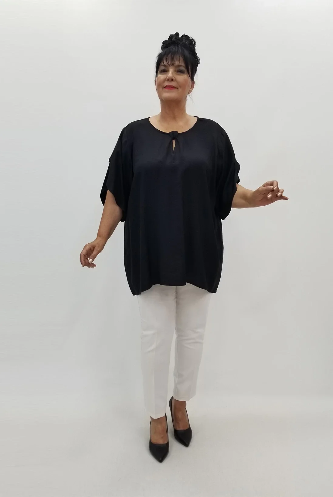 Miraggio Büyük Beden Bluz 99789 SİYAH