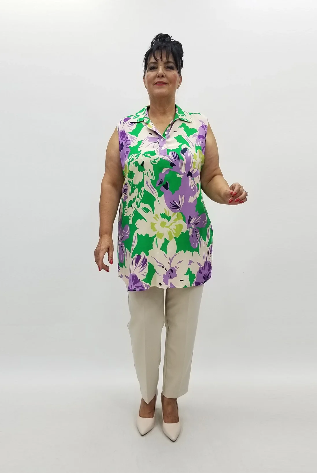 Miraggio Büyük Beden Bluz 99792 YEŞİL