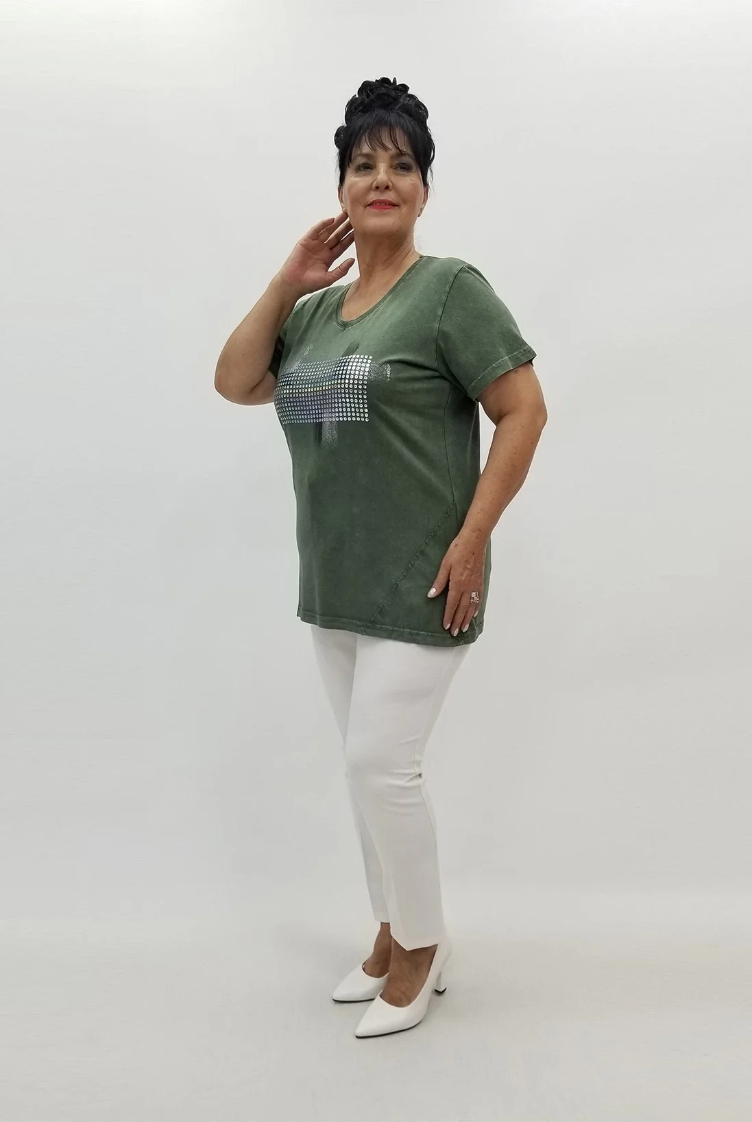 Miraggio Büyük Beden Bluz 99818 HAKİ