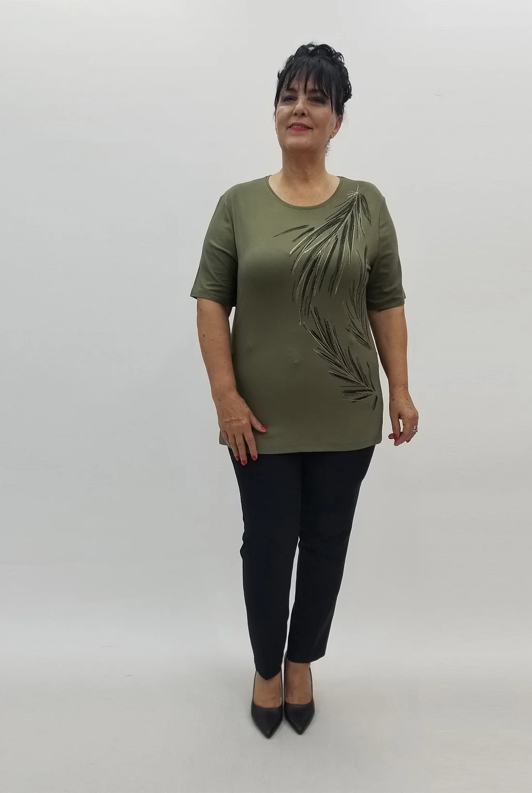 Miraggio Büyük Beden Bluz 99824 HAKİ