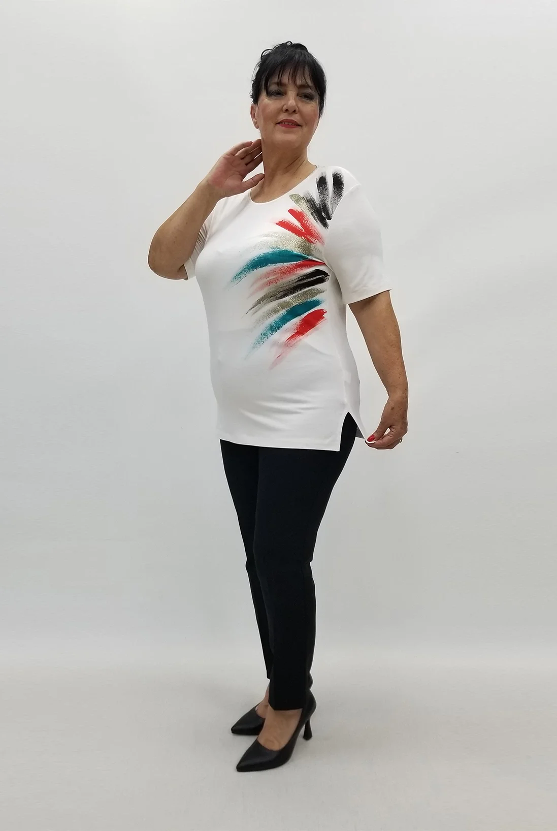 Miraggio Büyük Beden Bluz 99826 BEYAZ