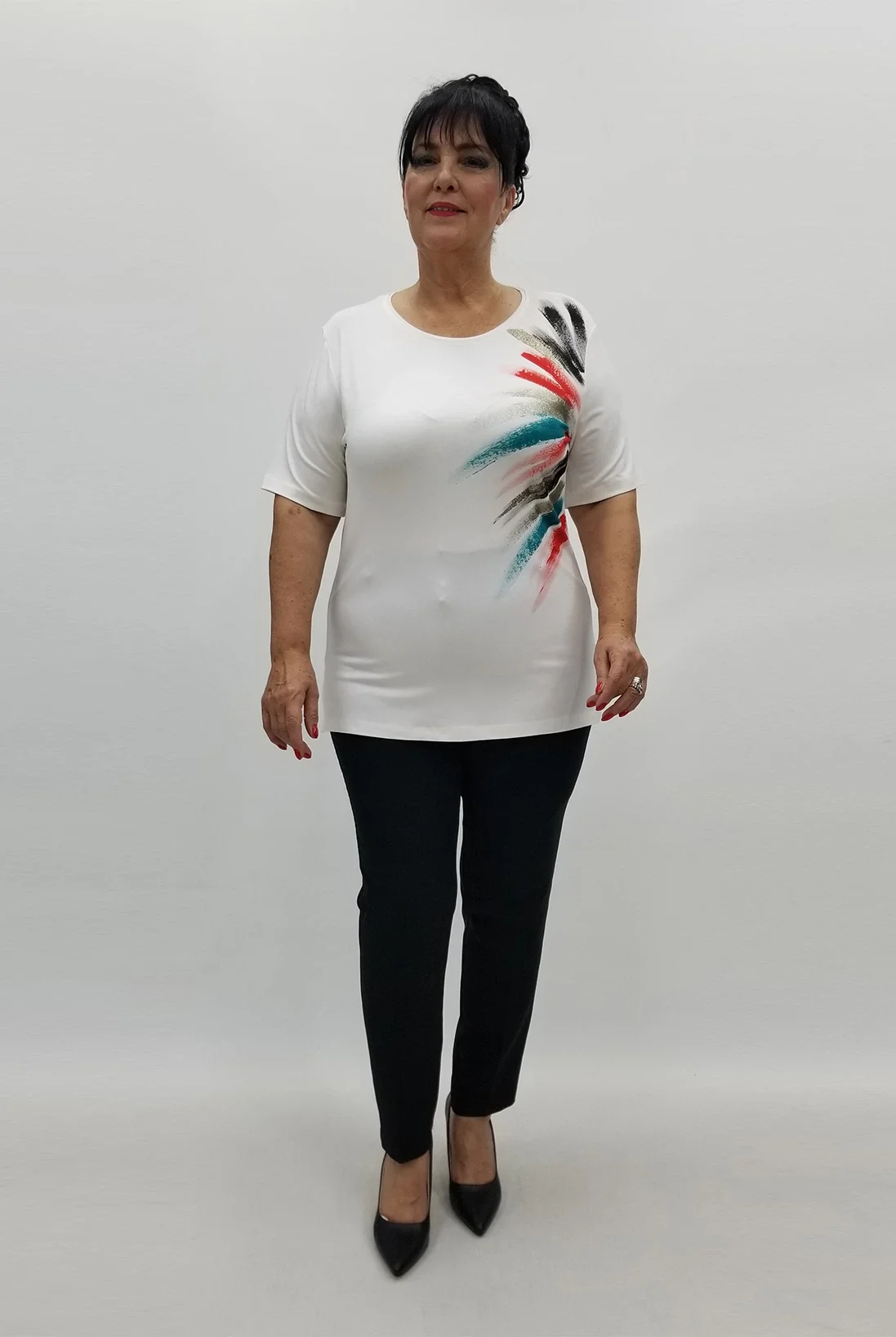 Miraggio Büyük Beden Bluz 99826 BEYAZ