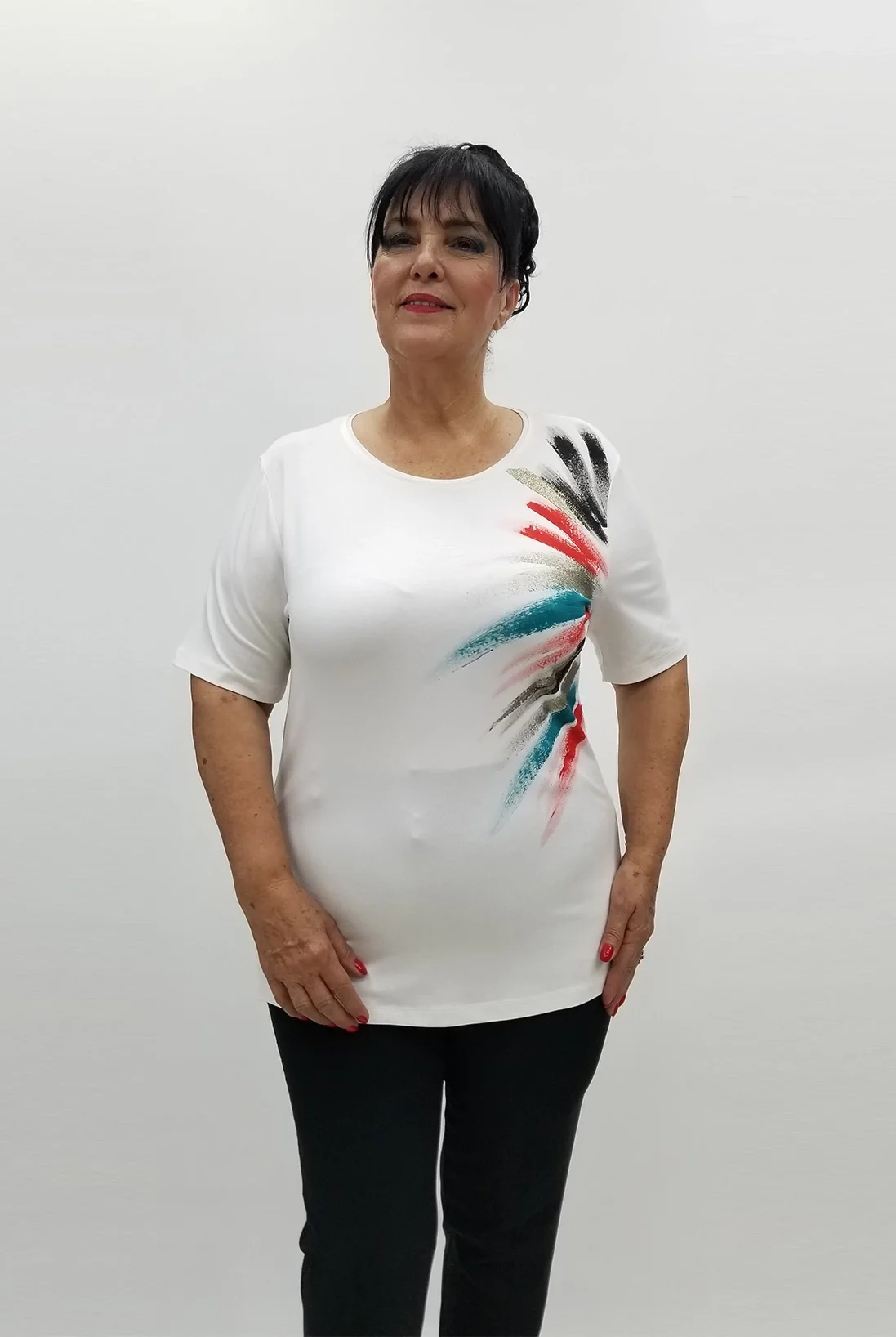 Miraggio Büyük Beden Bluz 99826 BEYAZ