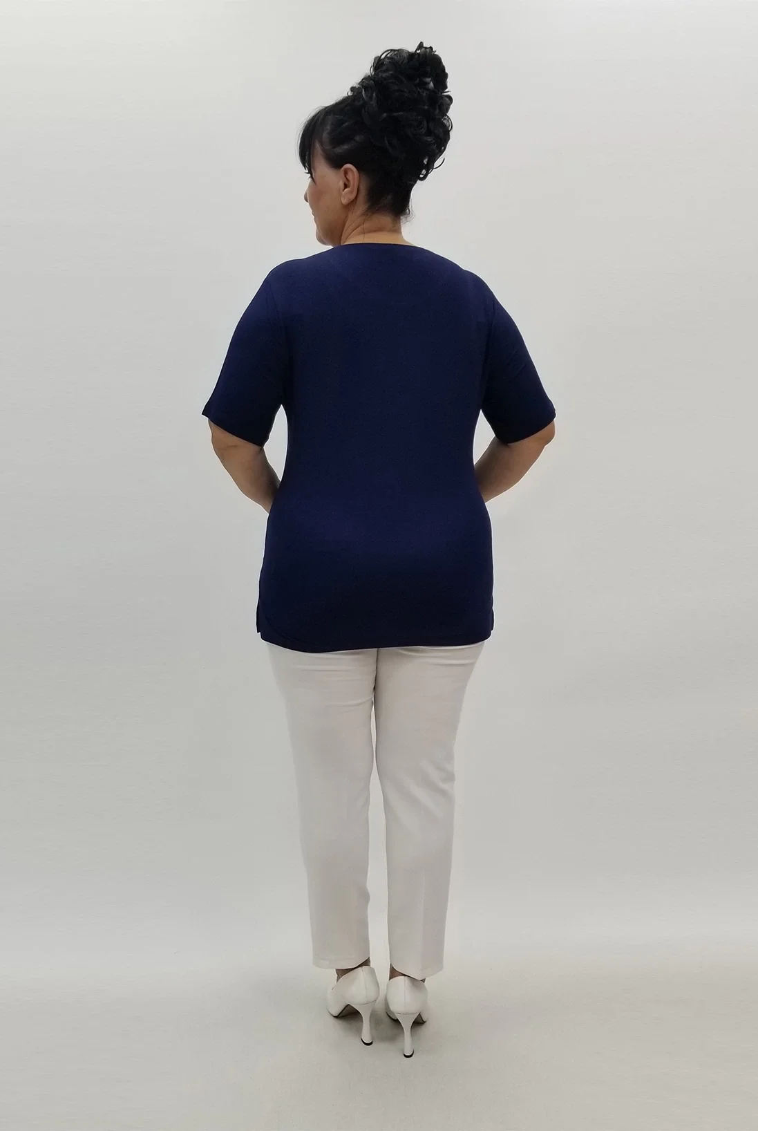 Miraggio Büyük Beden Bluz 99827 LACİVERT