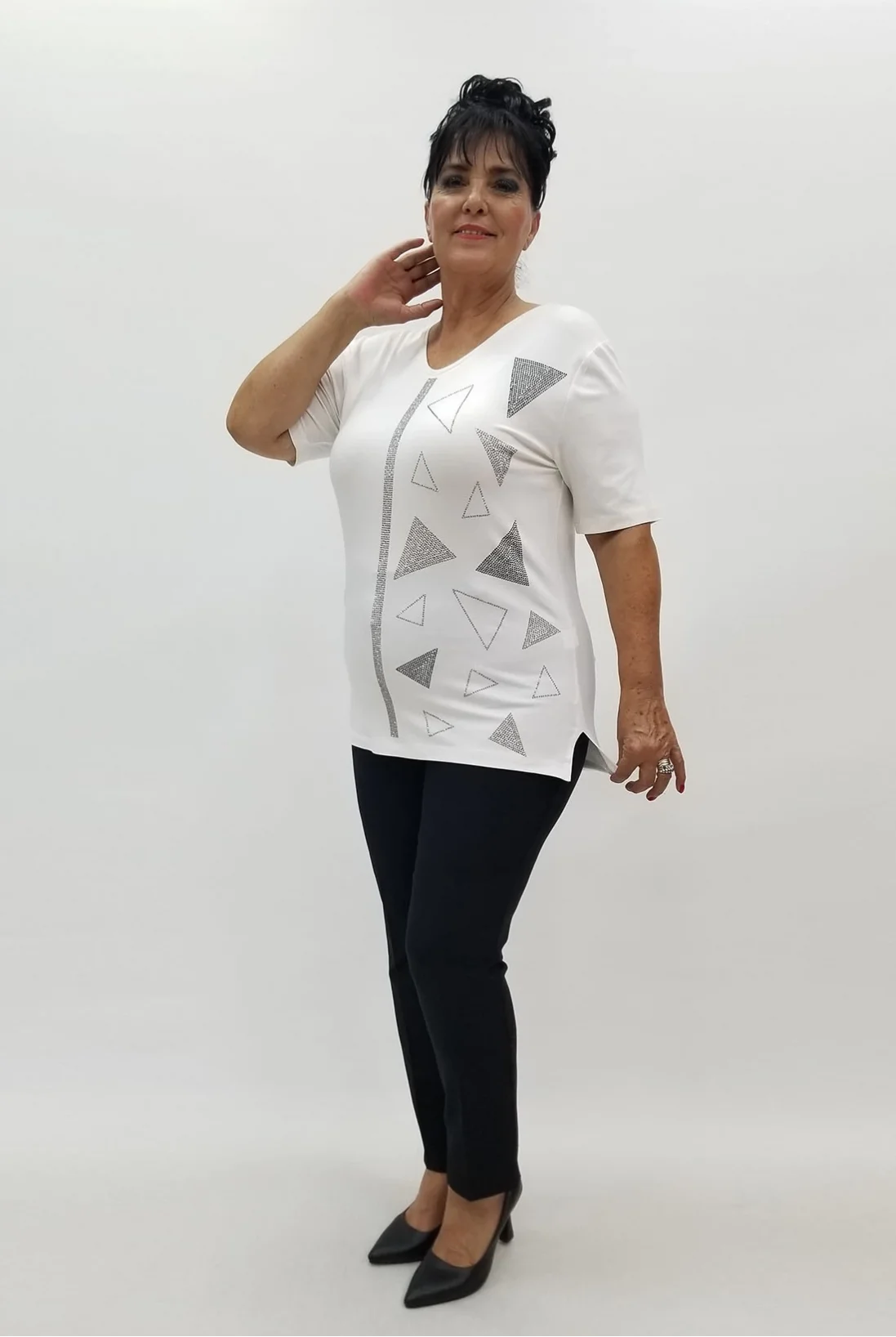 Miraggio Büyük Beden Bluz 99828 BEYAZ