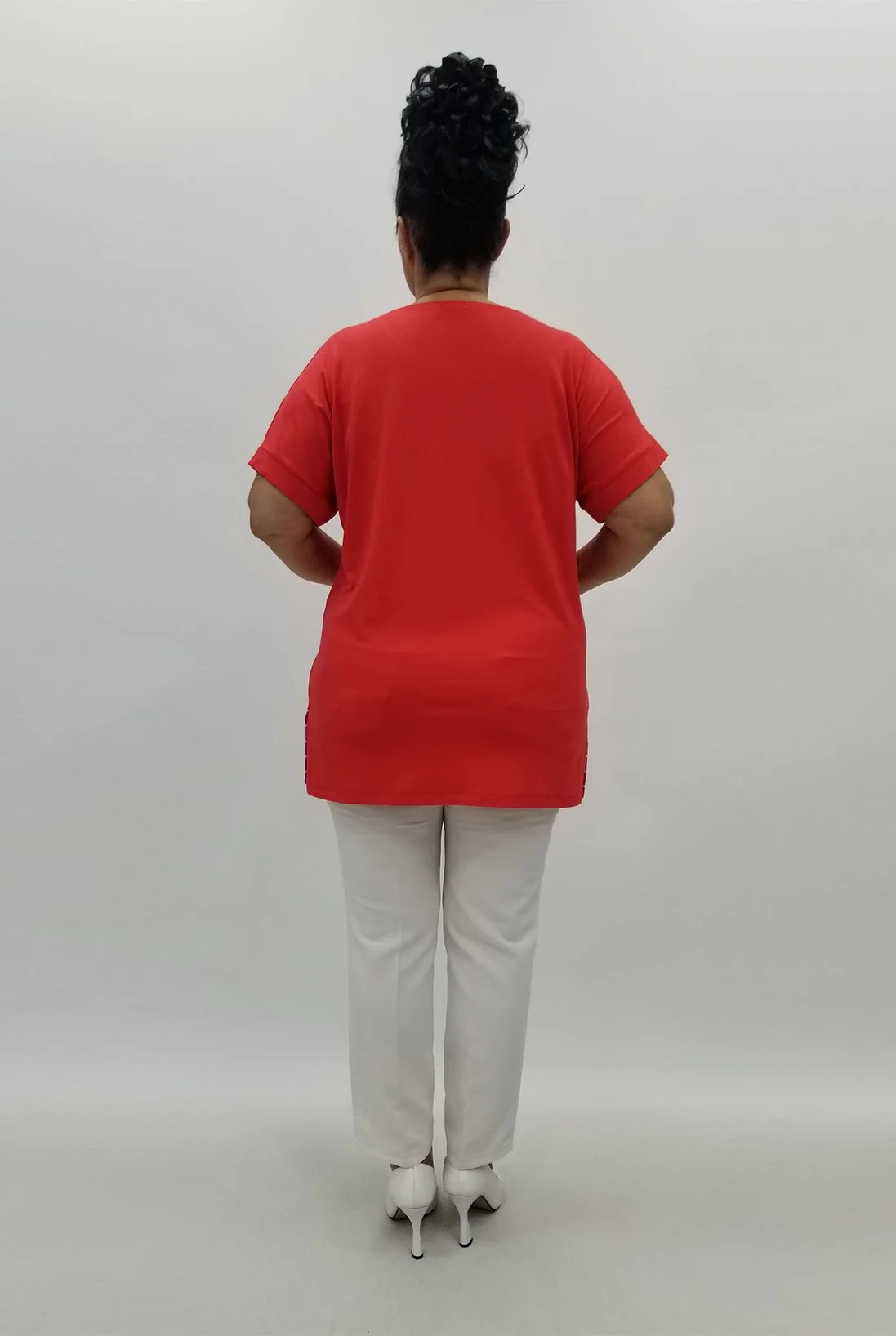 Miraggio Büyük Beden Bluz 99831 NAR ÇİÇEĞİ