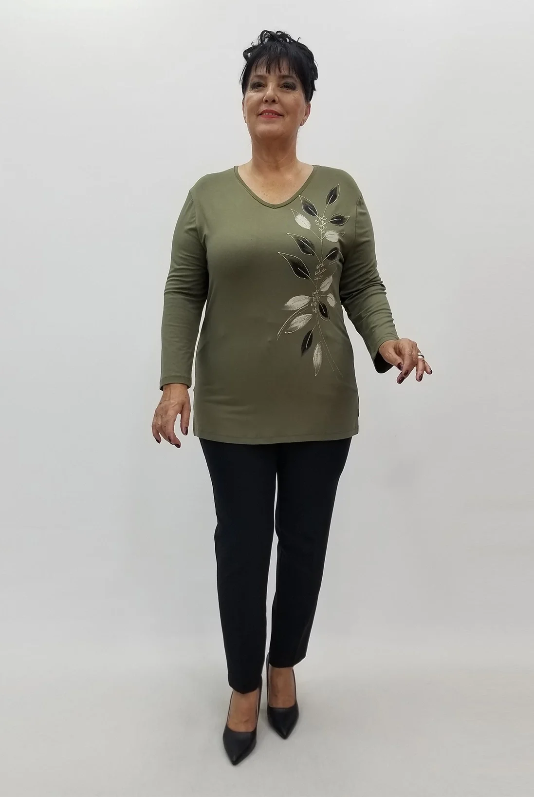 Miraggio Büyük Beden Bluz 99832 HAKİ