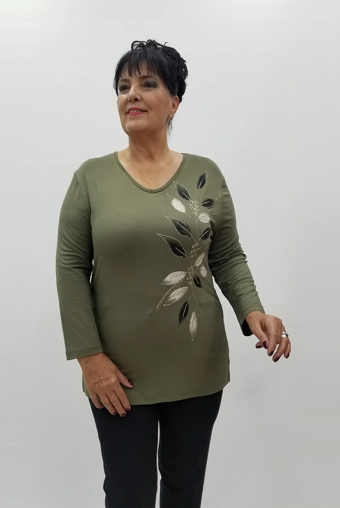 Miraggio Büyük Beden Bluz 99832 HAKİ