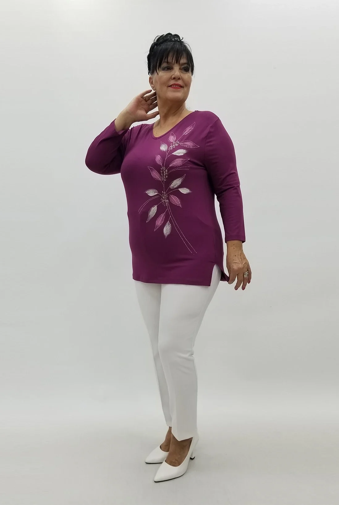 Miraggio Büyük Beden Bluz 99832 MÜRDÜM