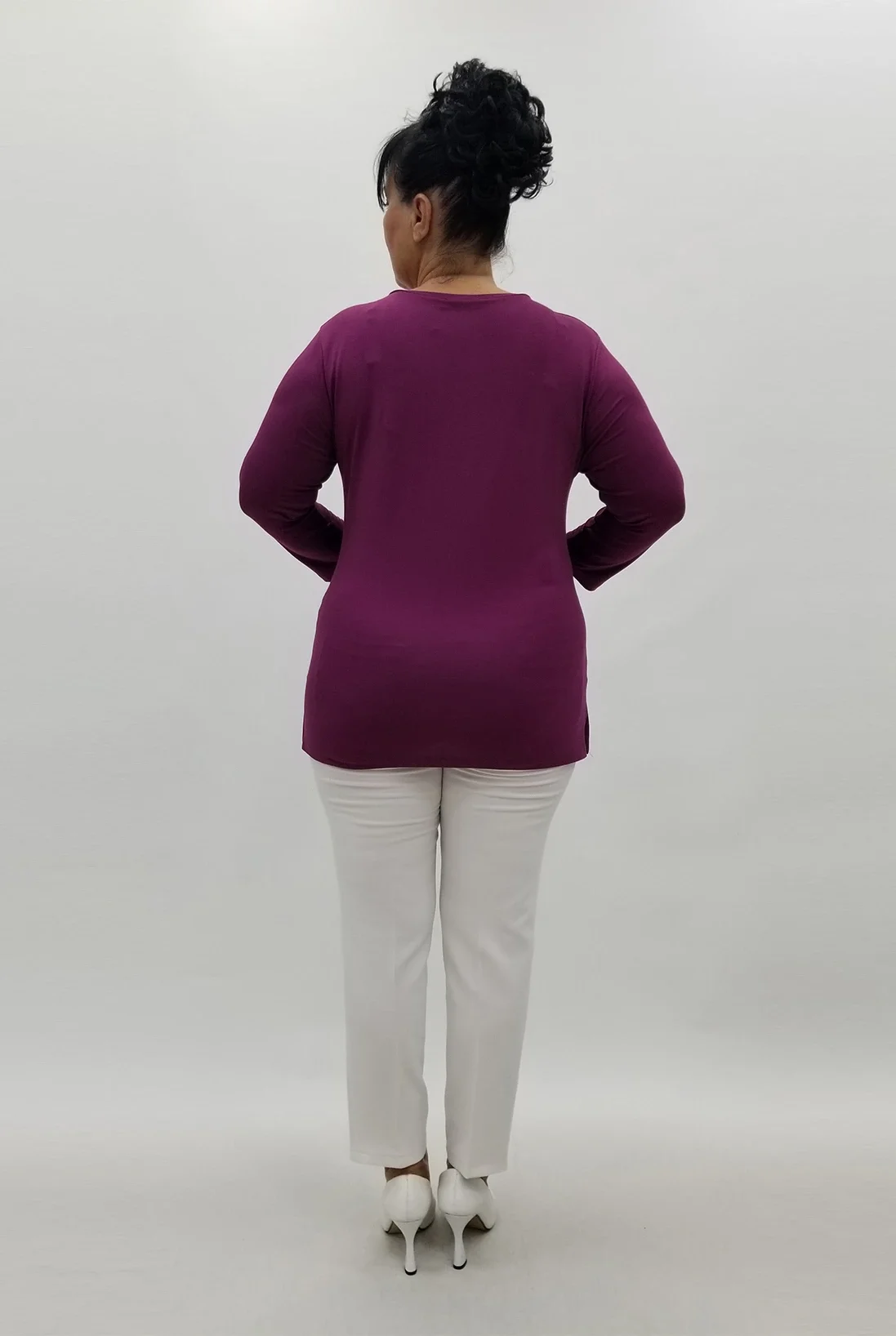 Miraggio Büyük Beden Bluz 99832 MÜRDÜM