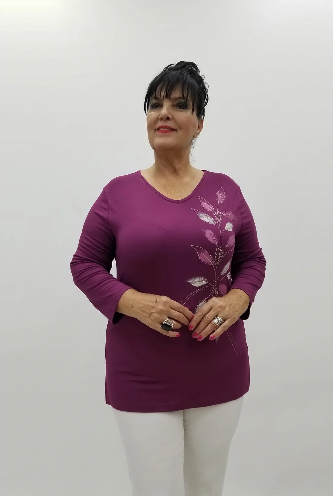 Miraggio Büyük Beden Bluz 99832 MÜRDÜM