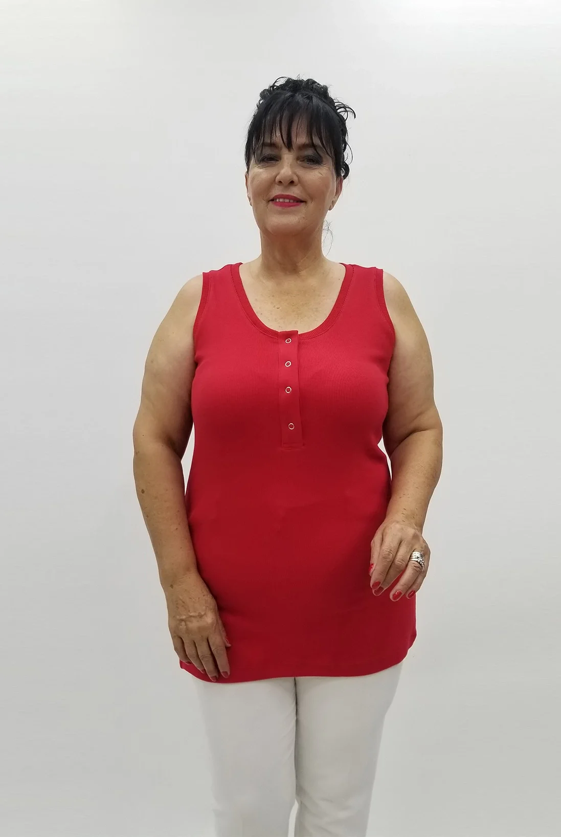 Miraggio Büyük Beden Bluz 99844 KIRMIZI