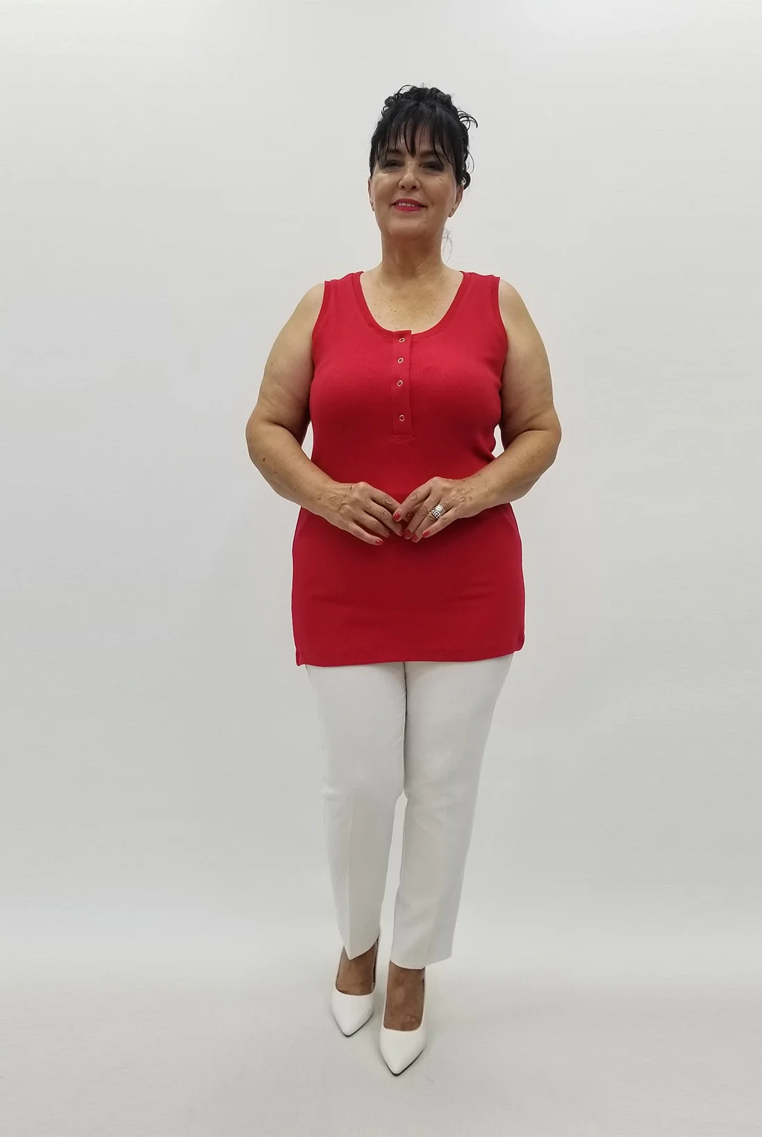 Miraggio Büyük Beden Bluz 99844 KIRMIZI