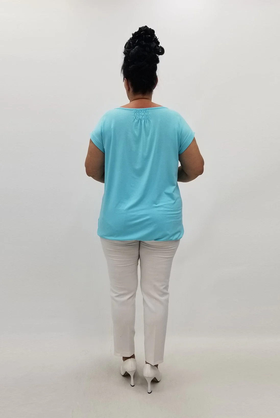 Miraggio Büyük Beden Bluz 99855 A-MAVİ