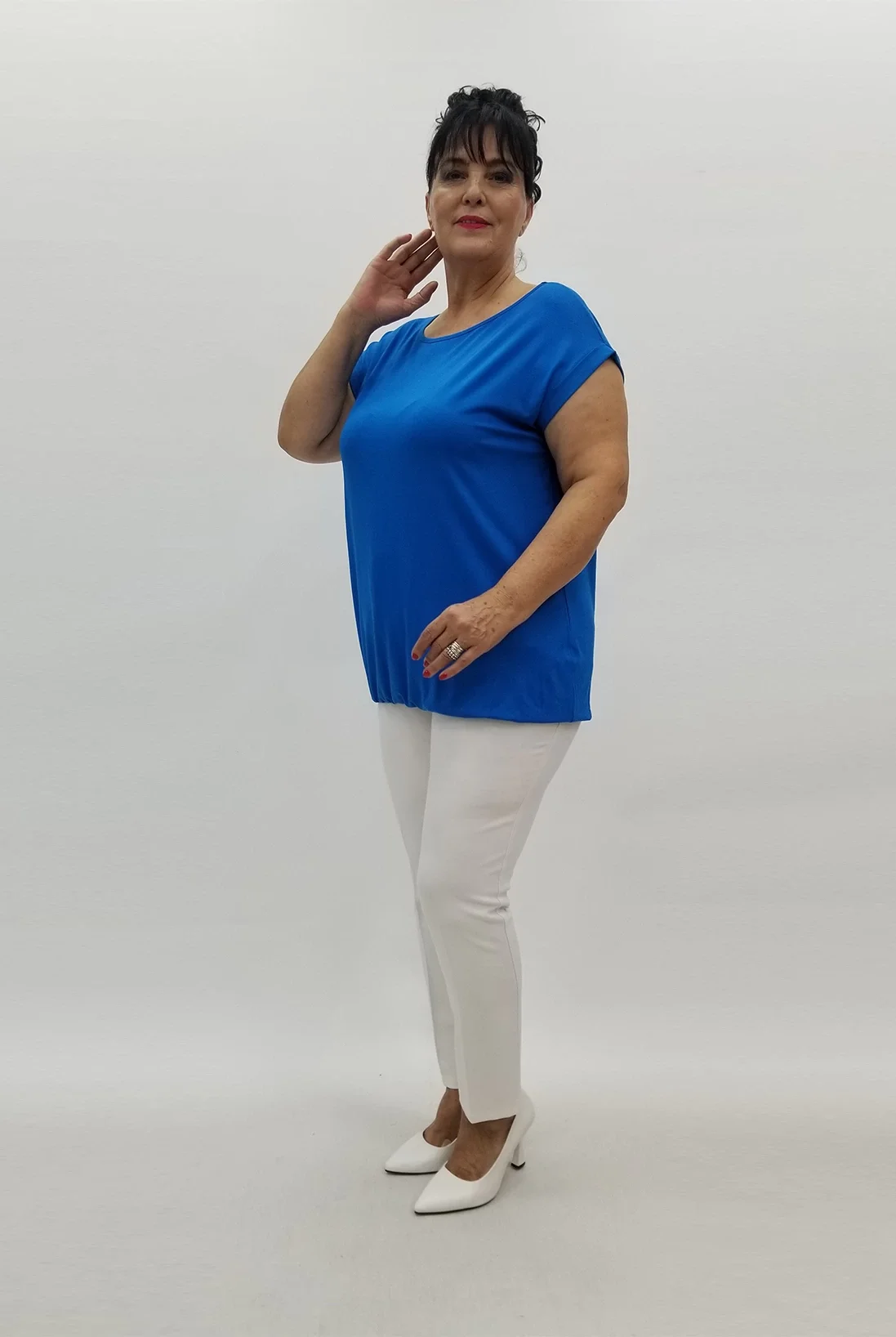 Miraggio Büyük Beden Bluz 99855 MAVİ