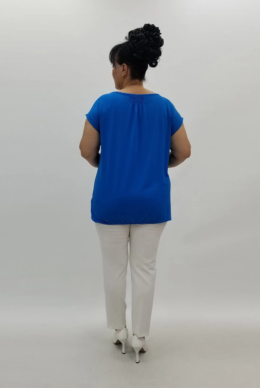 Miraggio Büyük Beden Bluz 99855 MAVİ