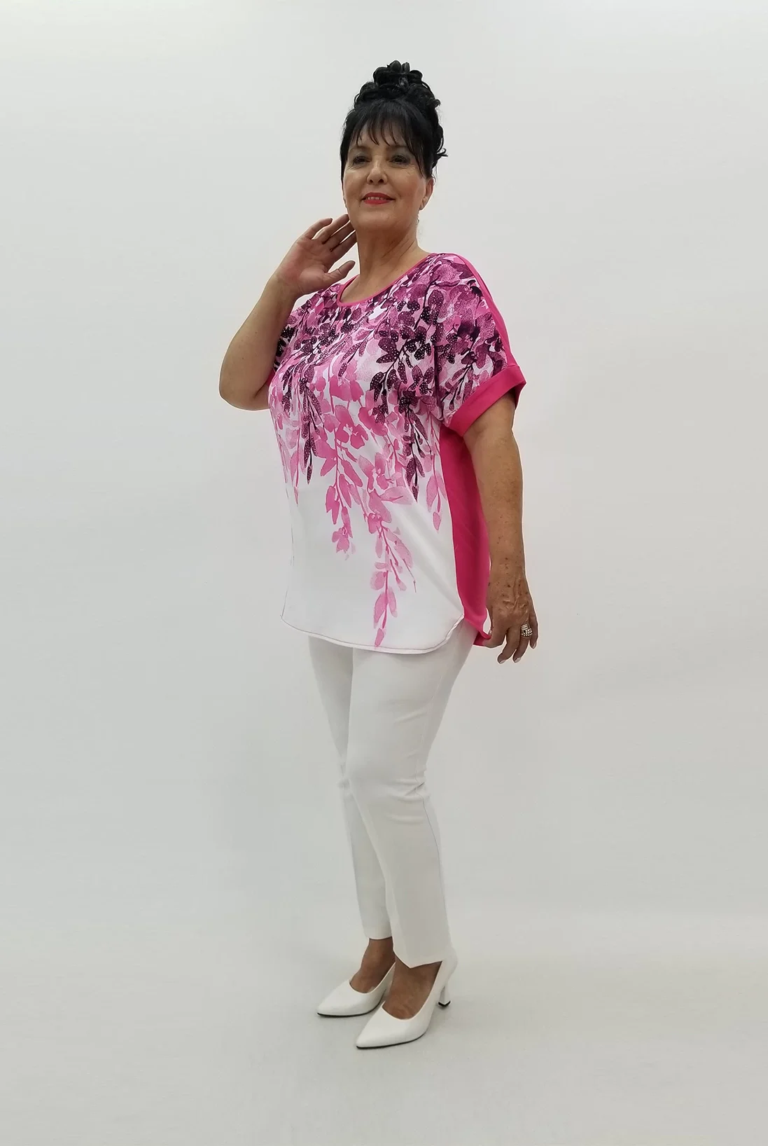 Miraggio Büyük Beden Bluz 99862 PEMBE