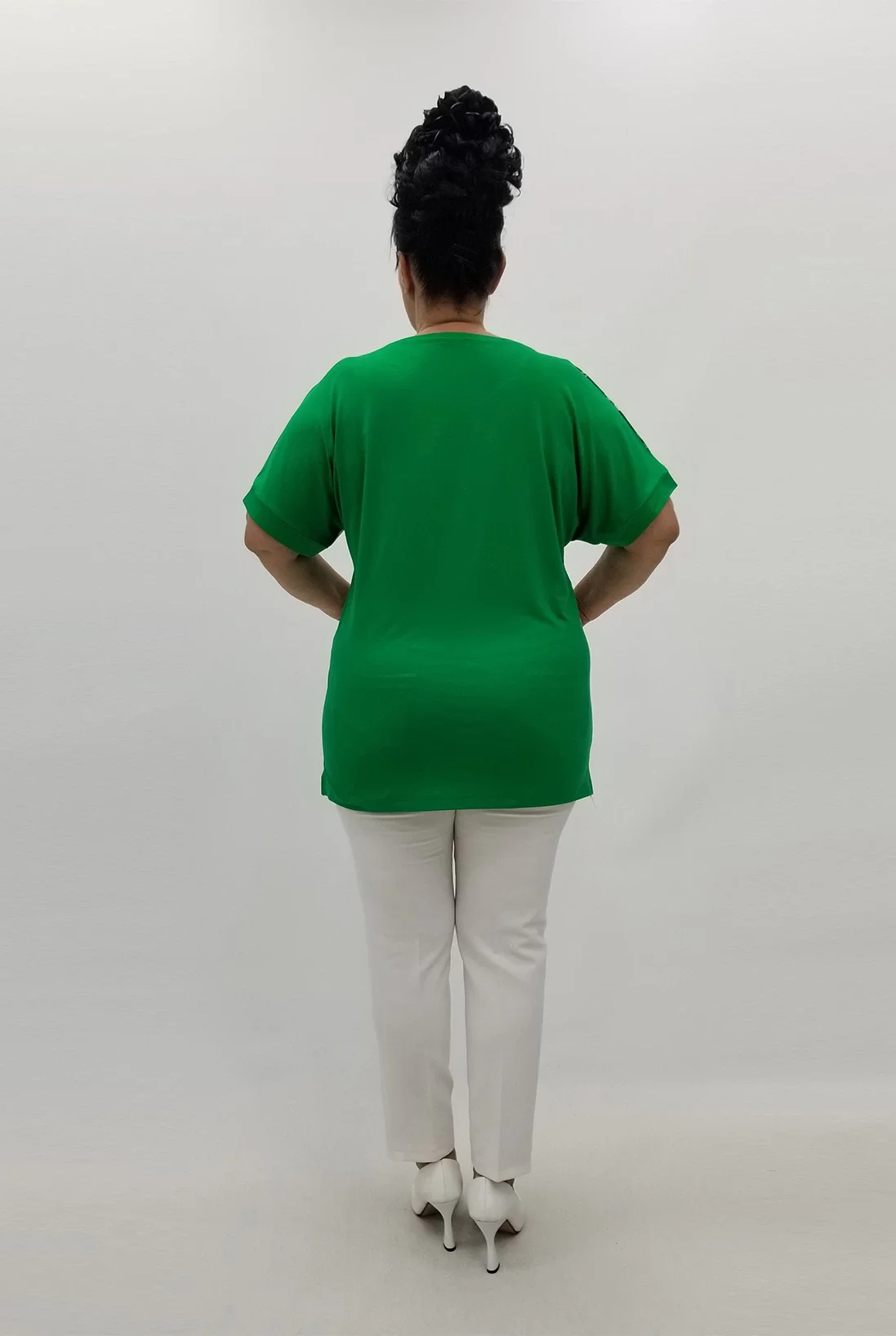 Miraggio Büyük Beden Bluz 99862 YEŞİL