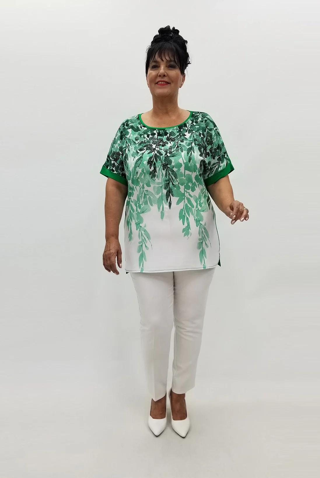 Miraggio Büyük Beden Bluz 99862 YEŞİL