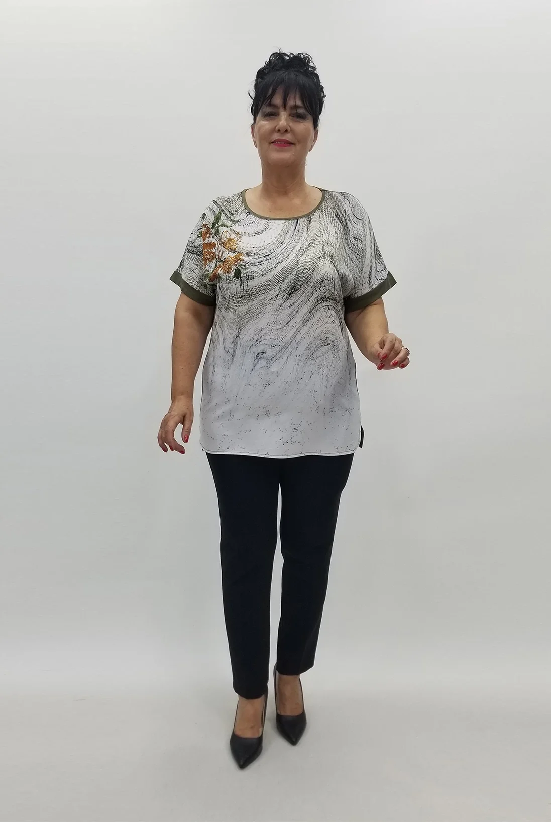 Miraggio Büyük Beden Bluz 99865 HAKİ