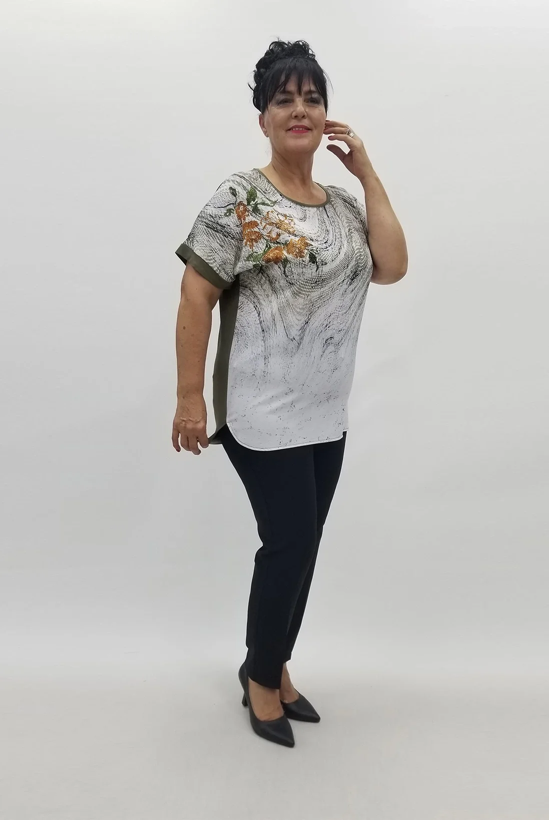 Miraggio Büyük Beden Bluz 99865 HAKİ