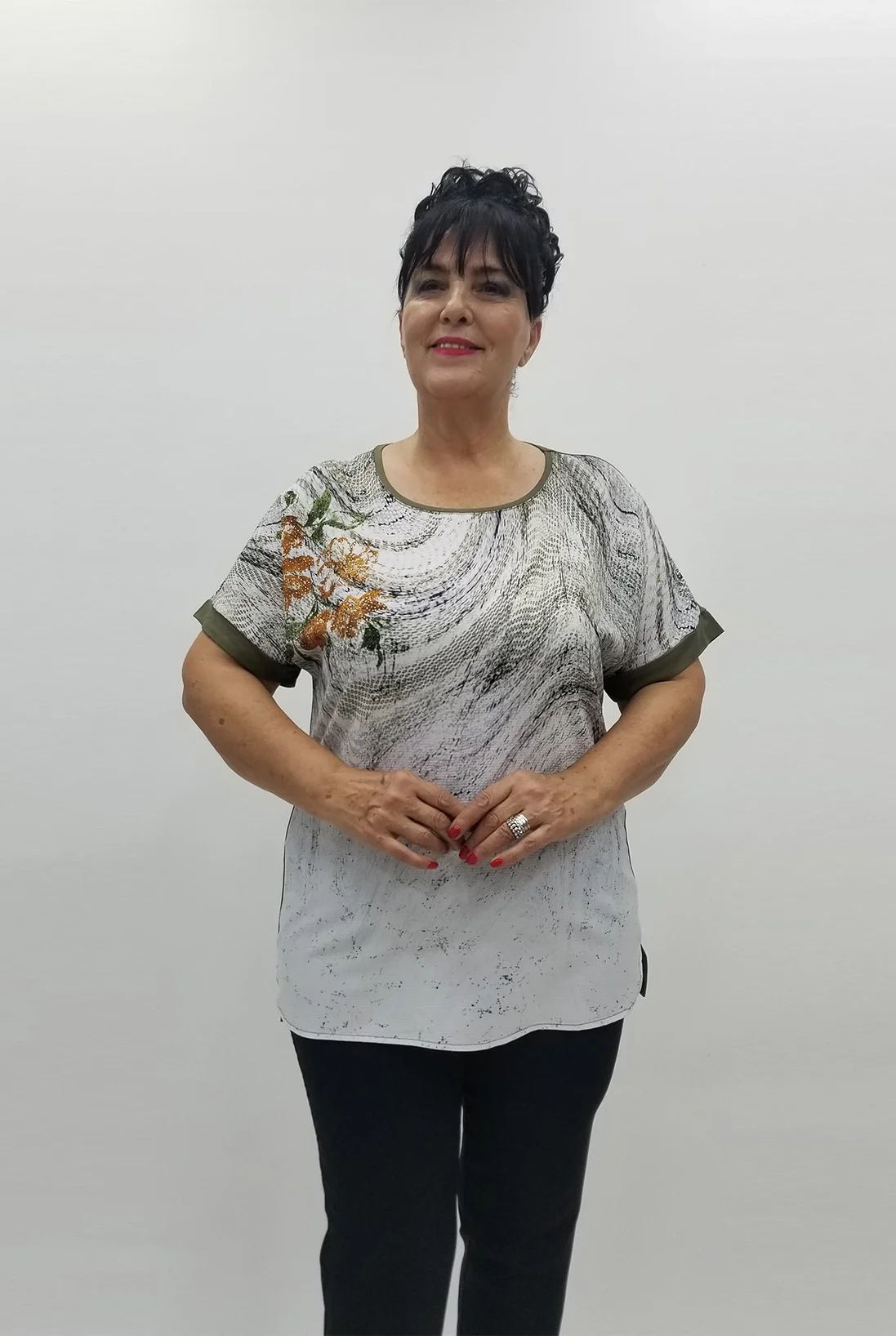 Miraggio Büyük Beden Bluz 99865 HAKİ