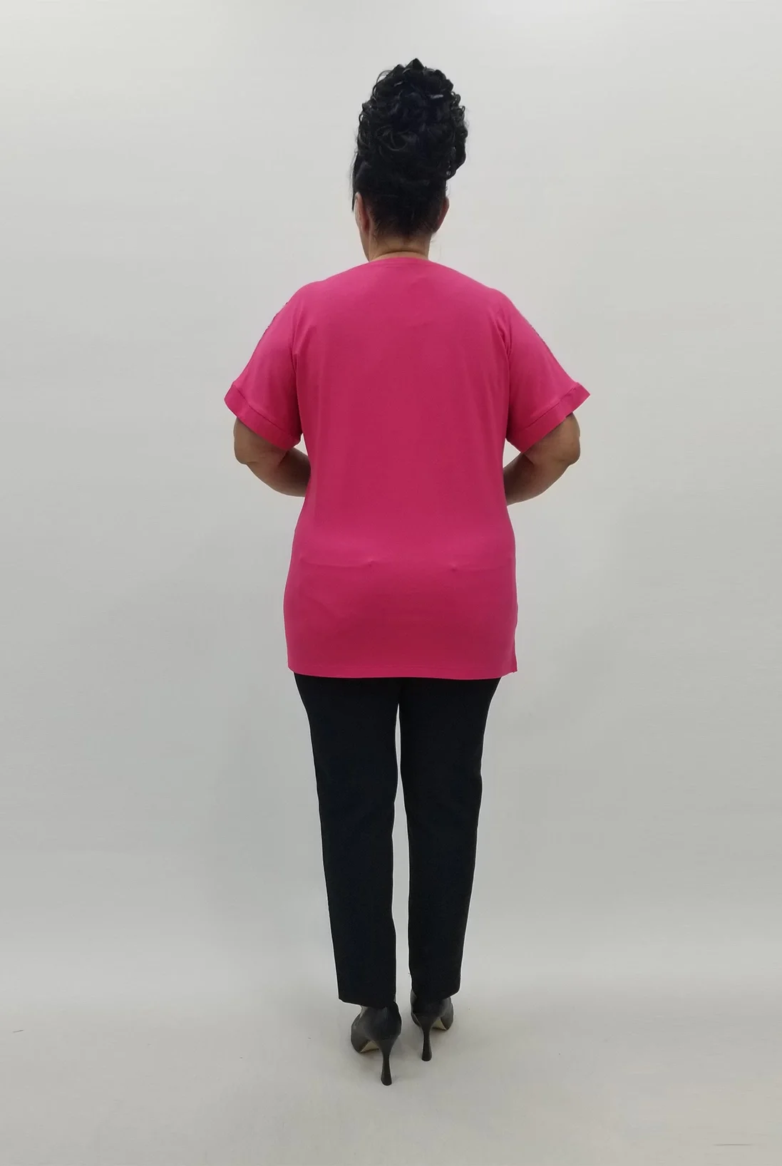 Miraggio Büyük Beden Bluz 99865 PEMBE