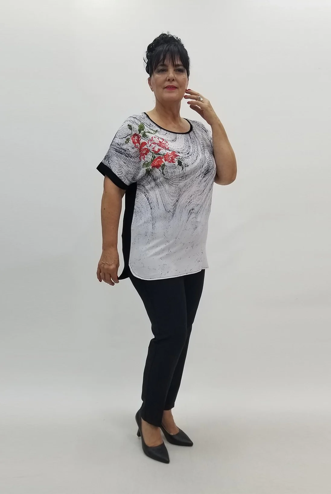 Miraggio Büyük Beden Bluz 99865 SİYAH