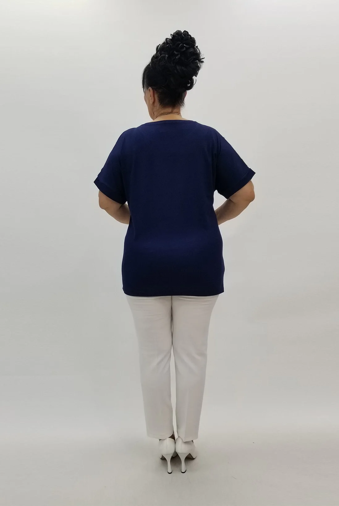 Miraggio Büyük Beden Bluz 99867 LACİVERT