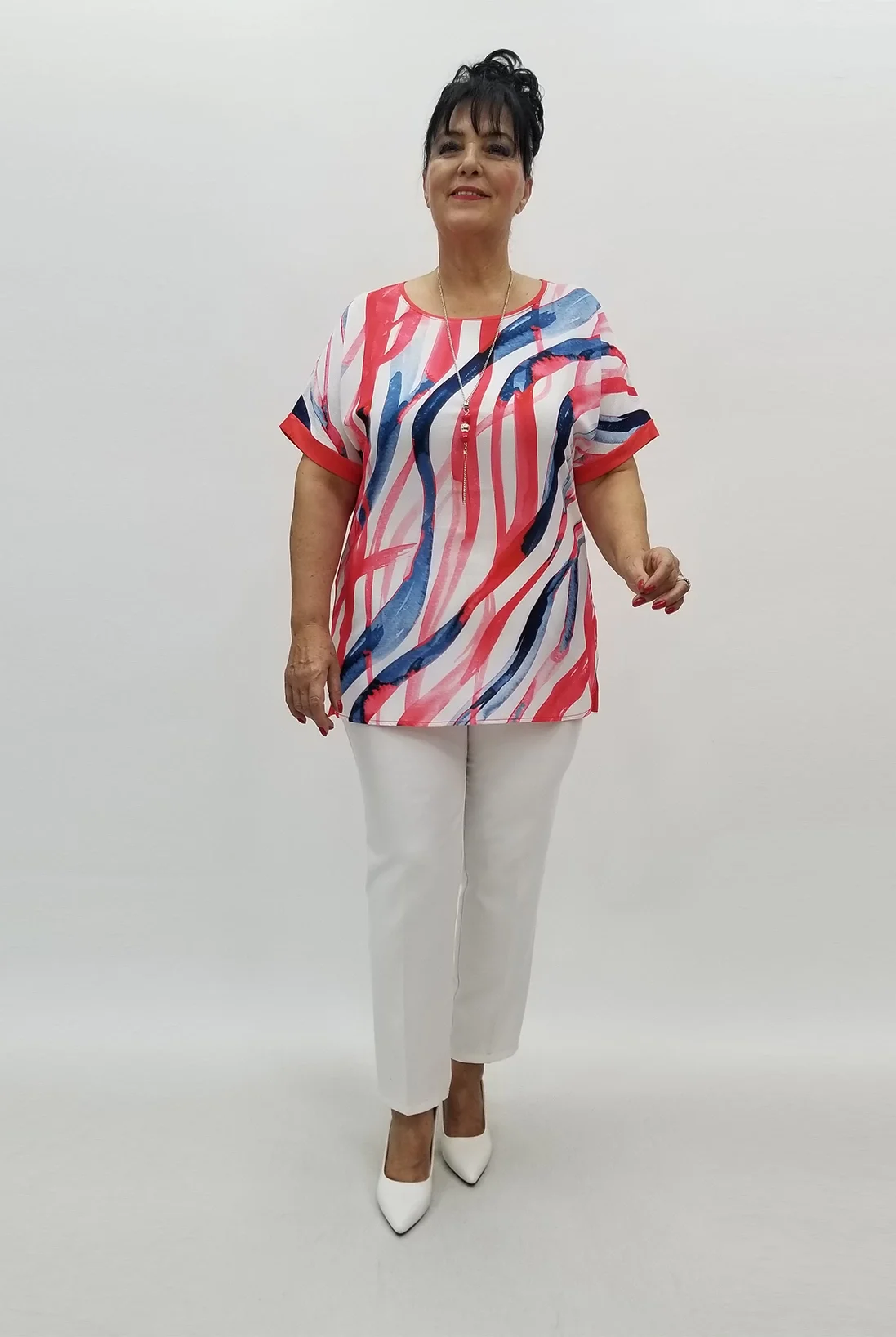 Miraggio Büyük Beden Bluz 99867 MERCAN