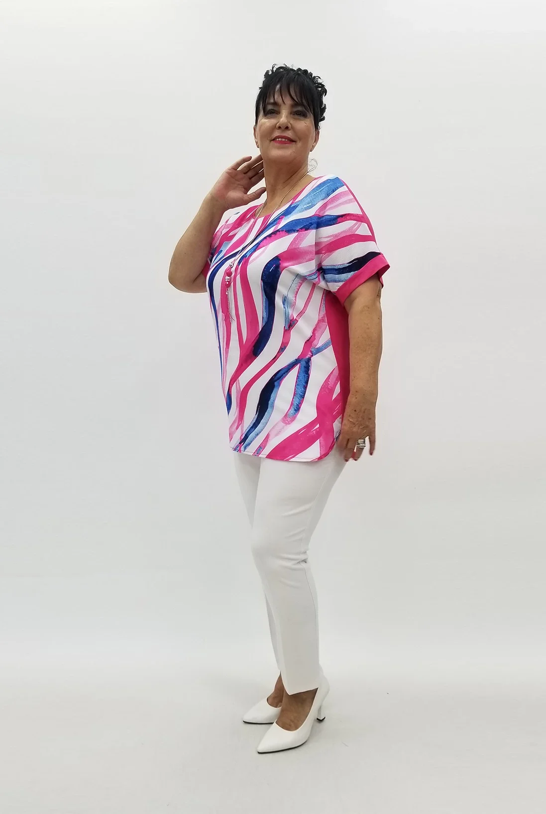 Miraggio Büyük Beden Bluz 99867 PEMBE