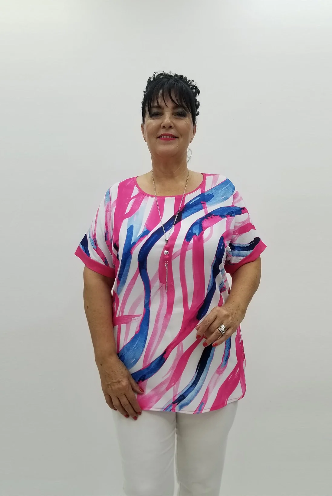 Miraggio Büyük Beden Bluz 99867 PEMBE