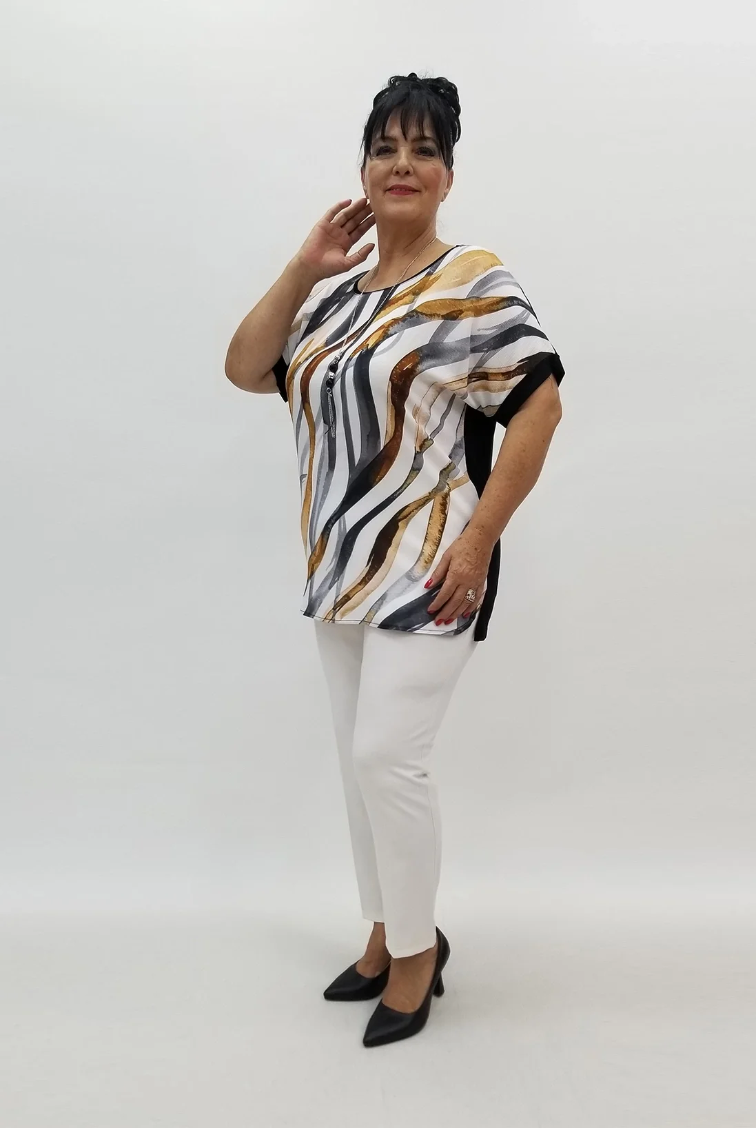 Miraggio Büyük Beden Bluz 99867 SİYAH