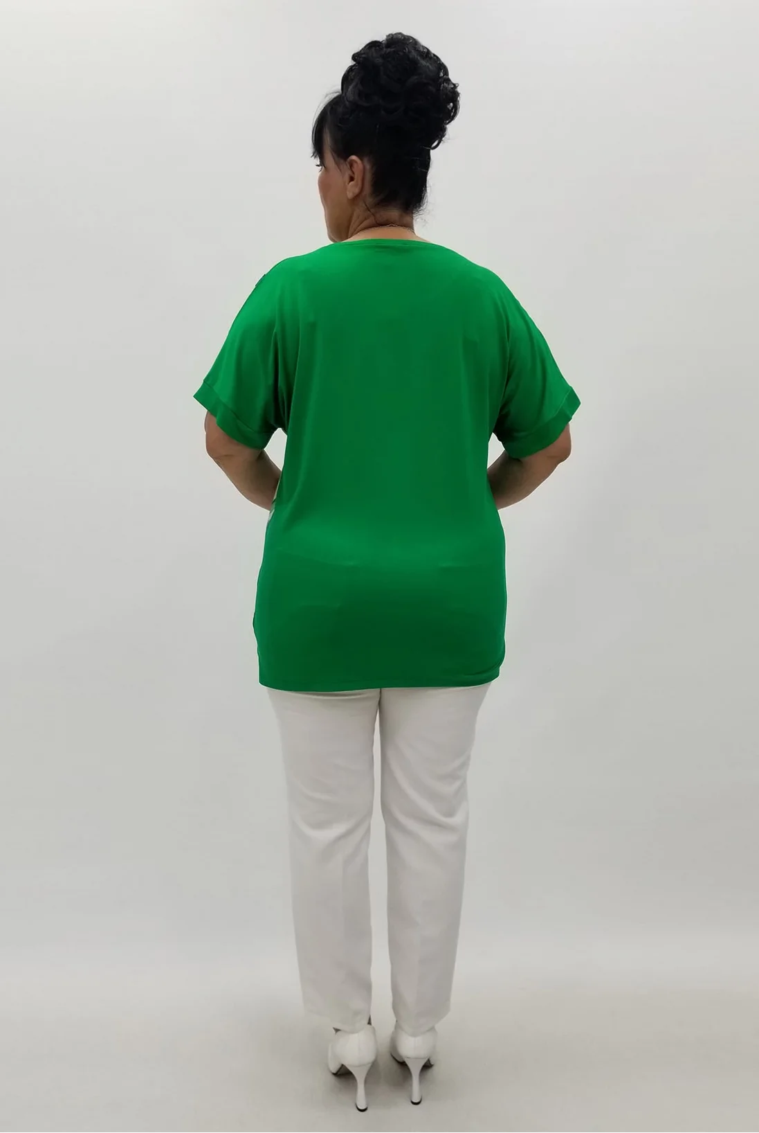 Miraggio Büyük Beden Bluz 99867 YEŞİL