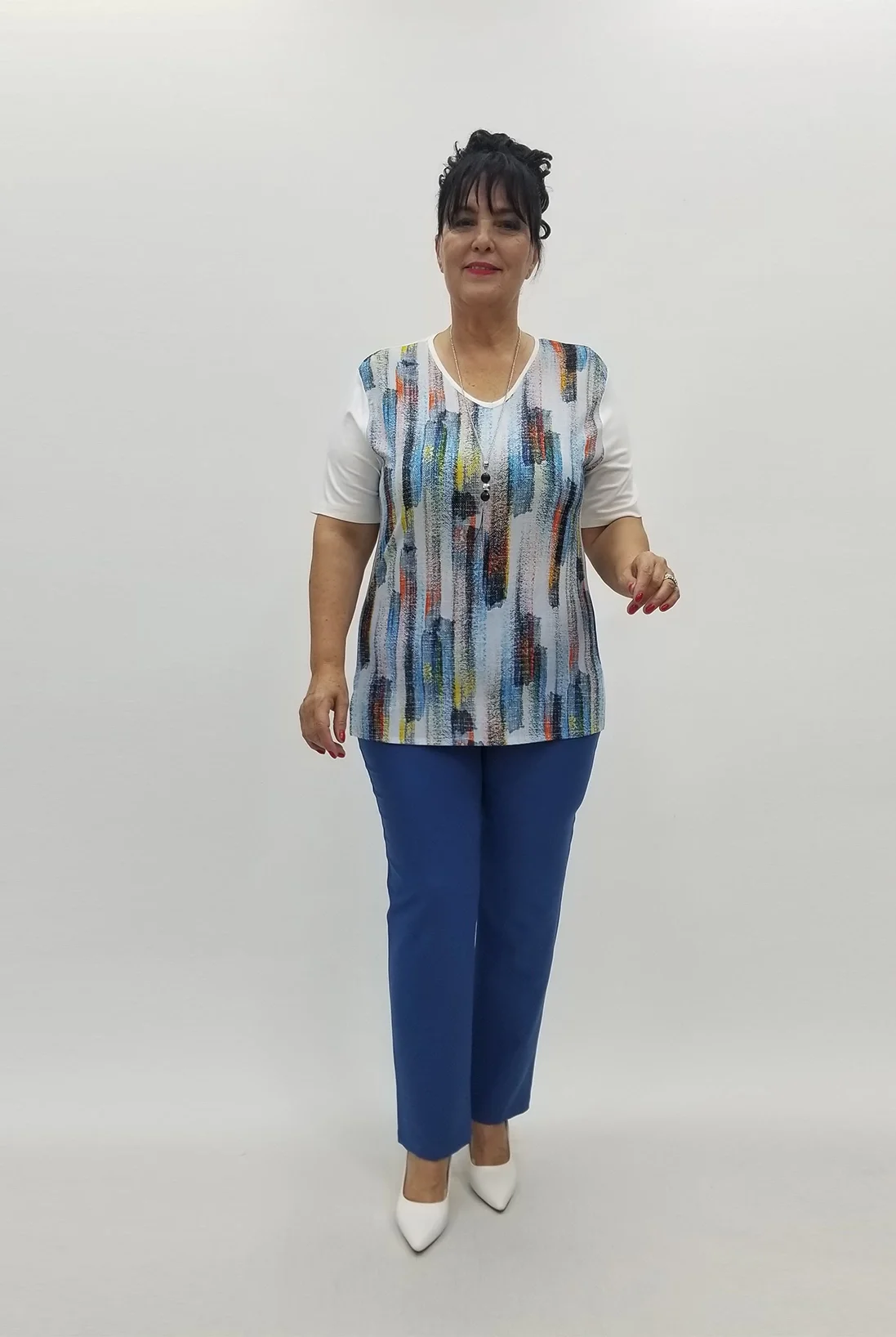 Miraggio Büyük Beden Bluz 99868 EKRU