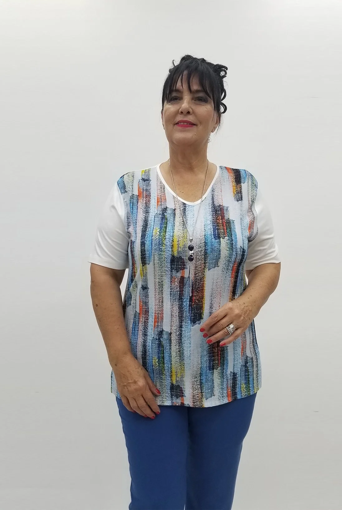 Miraggio Büyük Beden Bluz 99868 EKRU