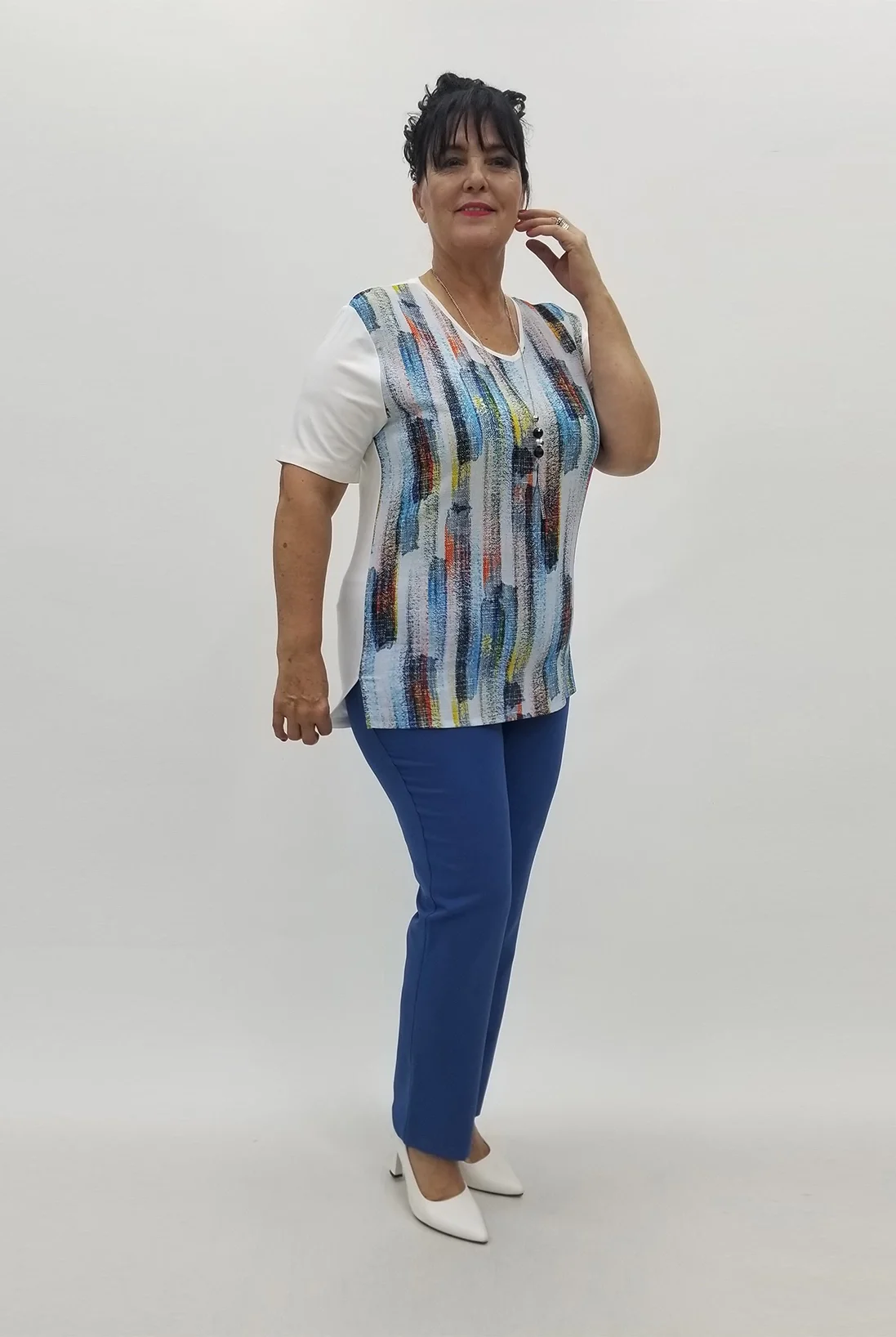 Miraggio Büyük Beden Bluz 99868 EKRU