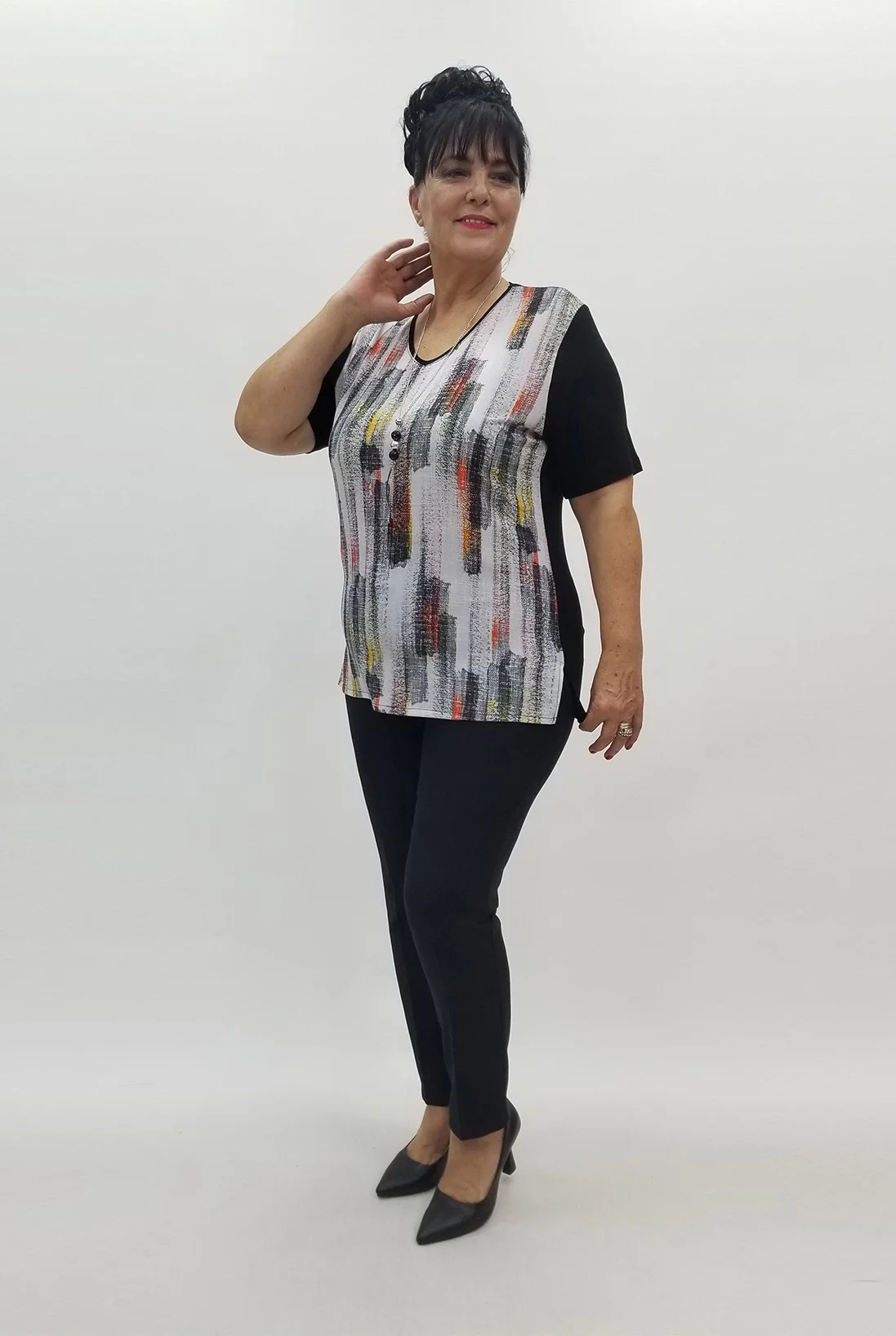 Miraggio Büyük Beden Bluz 99868 SİYAH