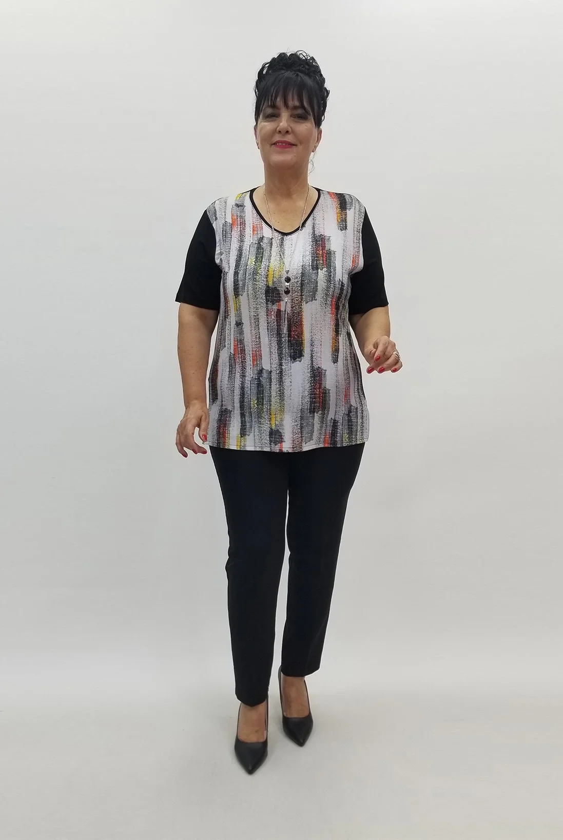 Miraggio Büyük Beden Bluz 99868 SİYAH