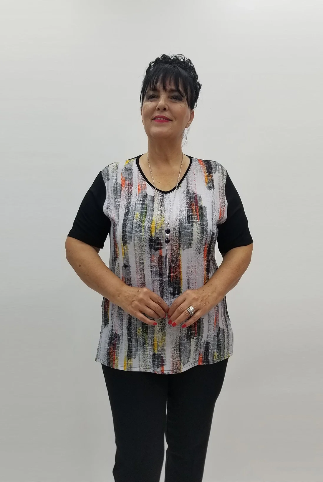 Miraggio Büyük Beden Bluz 99868 SİYAH