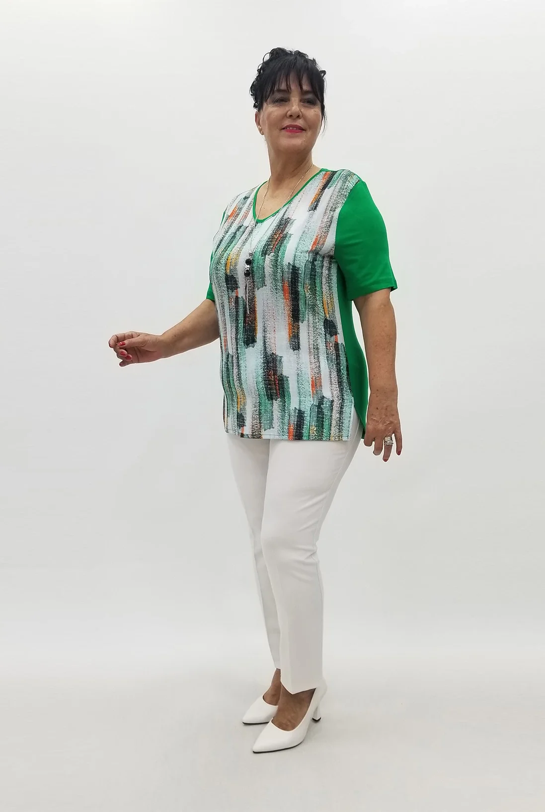 Miraggio Büyük Beden Bluz 99868 YEŞİL