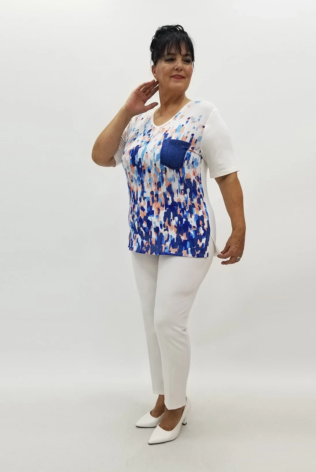 Miraggio Büyük Beden Bluz 99869 EKRU