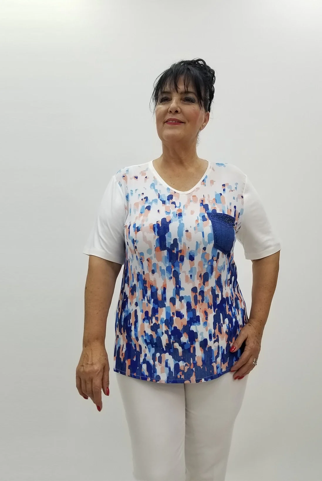 Miraggio Büyük Beden Bluz 99869 EKRU