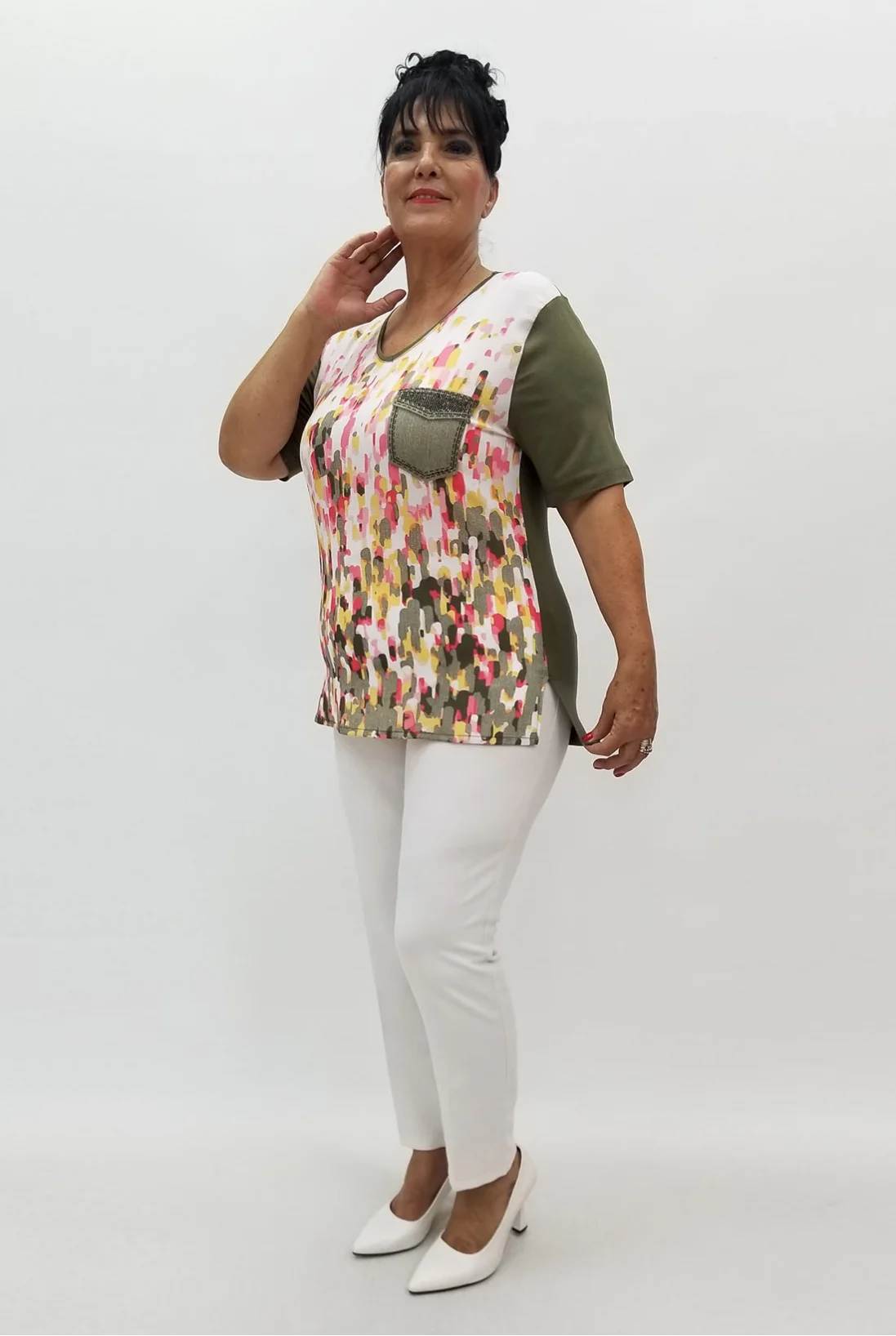 Miraggio Büyük Beden Bluz 99869 HAKİ