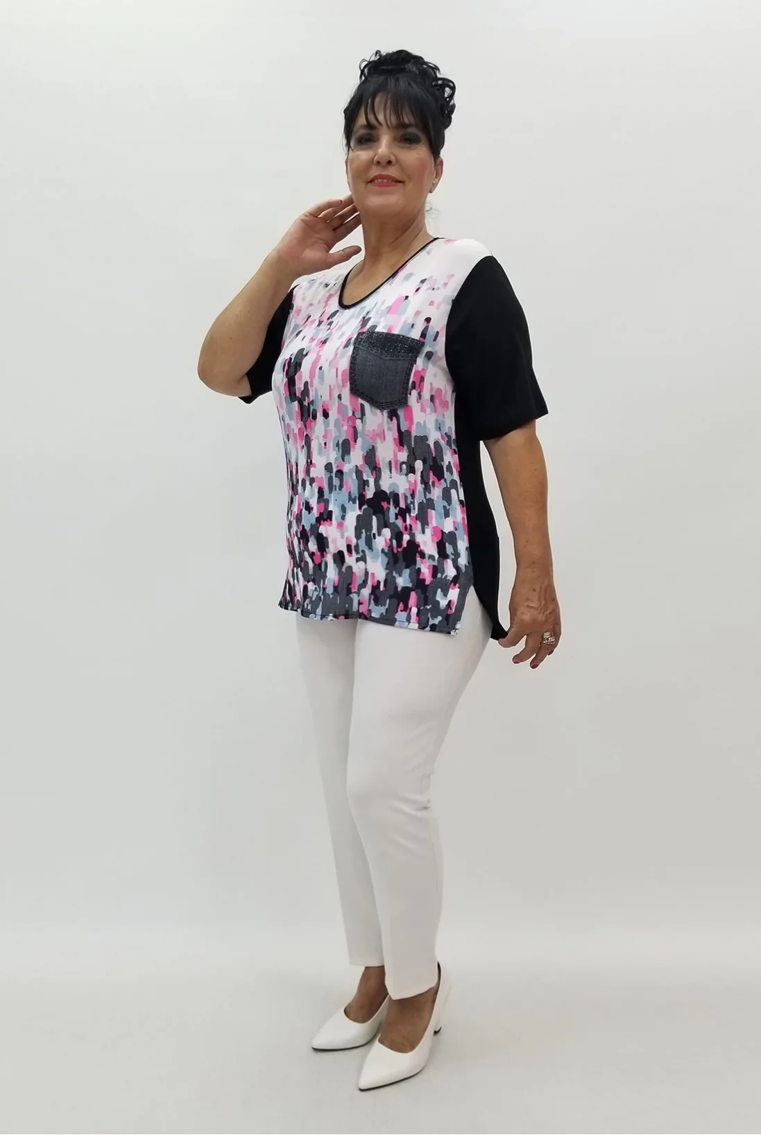 Miraggio Büyük Beden Bluz 99869 SİYAH