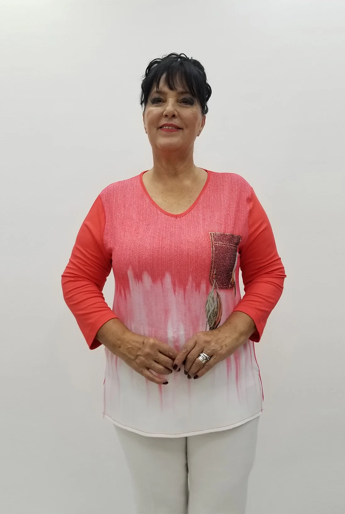 Miraggio Büyük Beden Bluz 99870 MERCAN