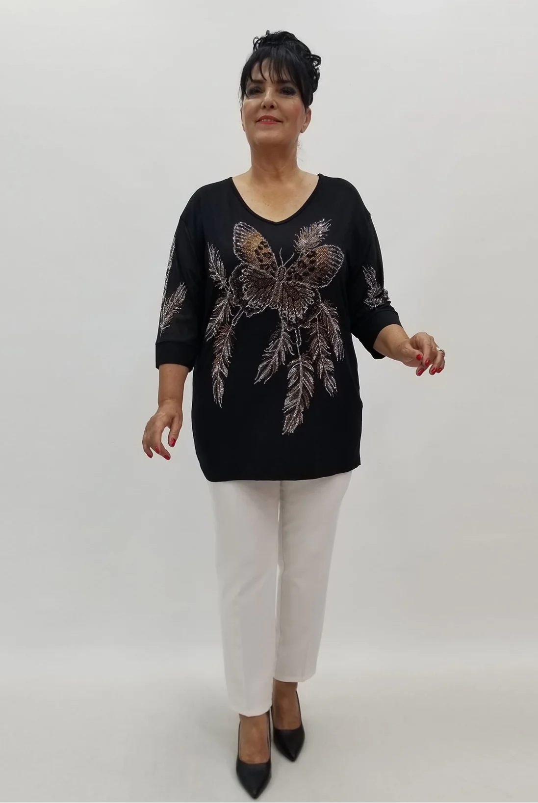 Miraggio Büyük Beden Bluz 99892 SİYAH