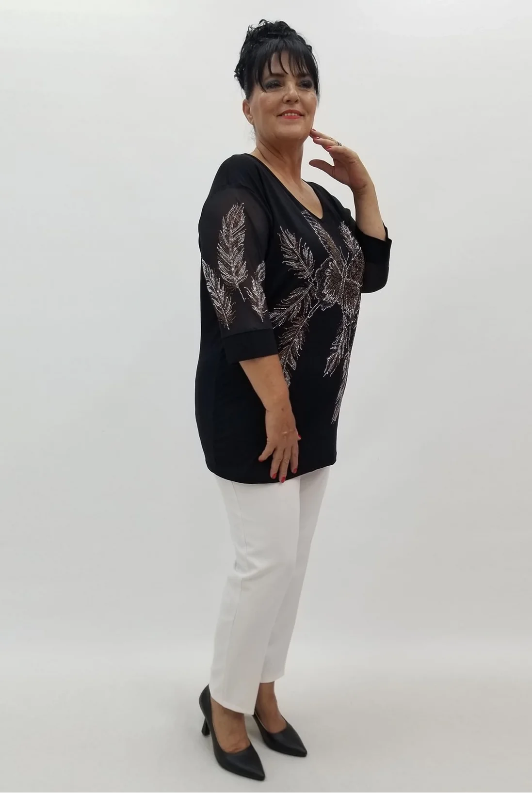 Miraggio Büyük Beden Bluz 99892 SİYAH