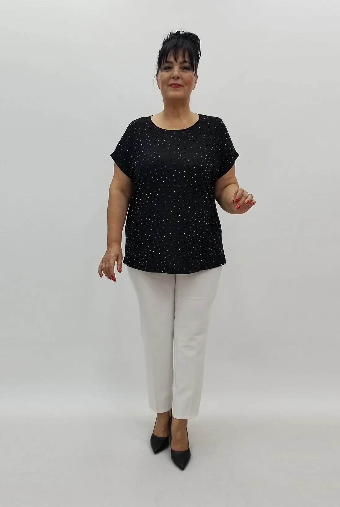 Miraggio Büyük Beden Bluz 99916 SİYAH